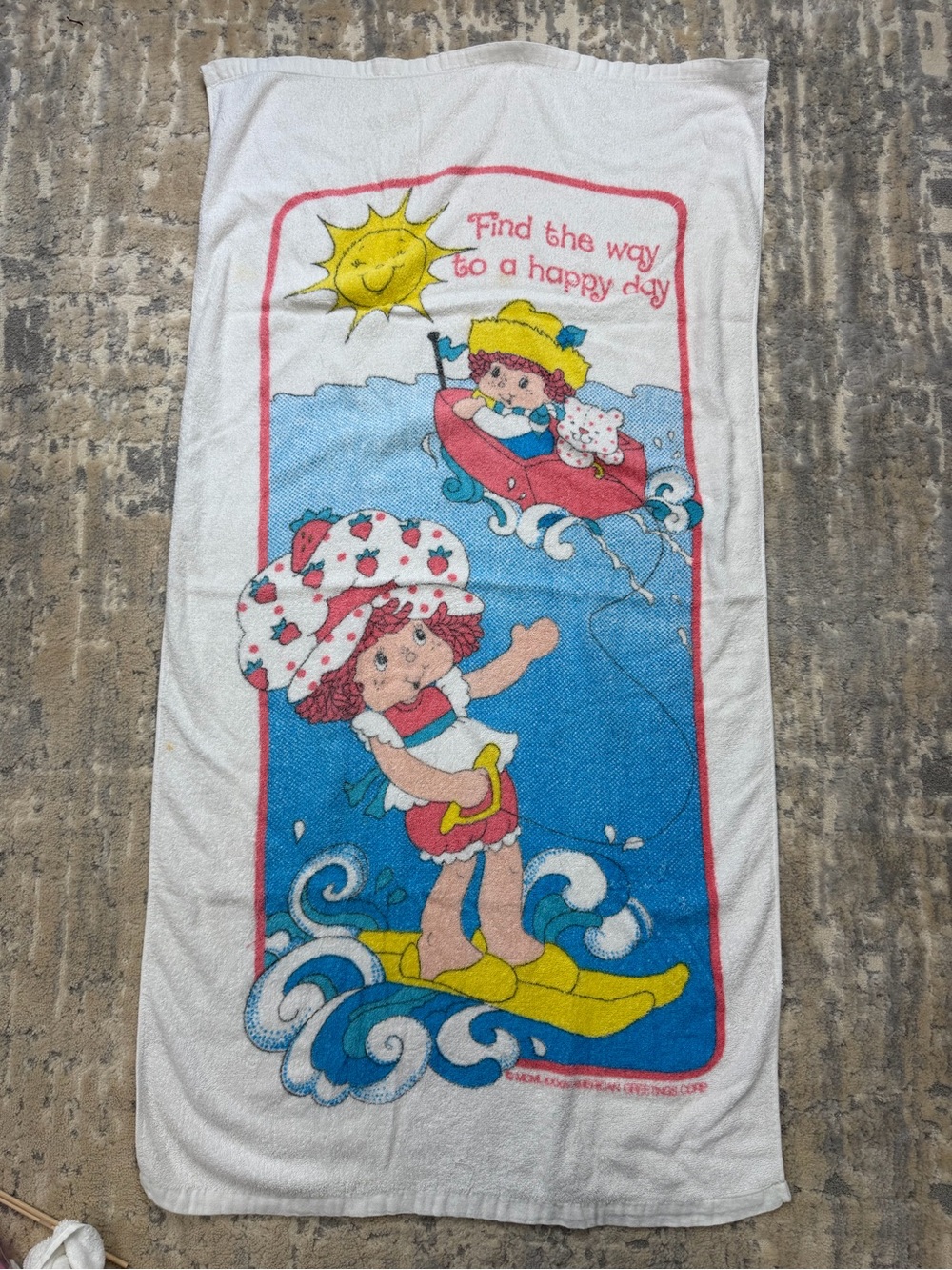 Vintage 1984 Strawberry Shortcake Beach Towel – American Greetings Corp